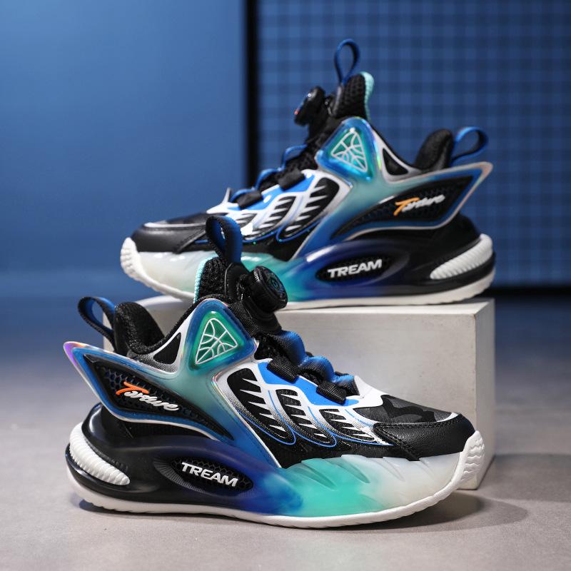 

Children s basketball shoes new sports shoes autumn leather waterproof boys friction sound lightweight children s running shoes 39