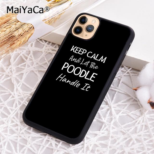 MaiYaCa Frieden Liebe Pudel Handyhülle Cover Für iPhone 17 Air 16 15 plus 11 12 13 14 pro max Hülle coque