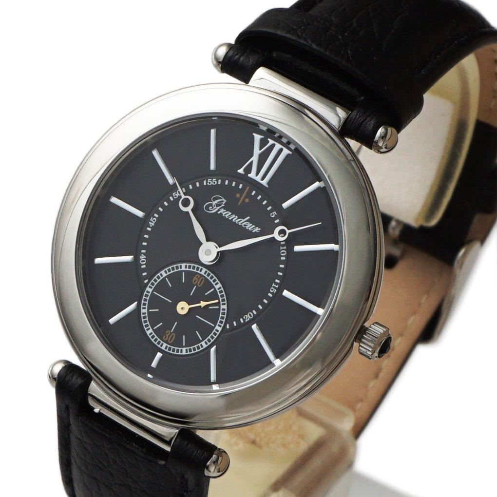 GRANDEUR Classical Small Seconds Watch GSX057W2 Black Black [Grandeur] Men's Dial/Band Color