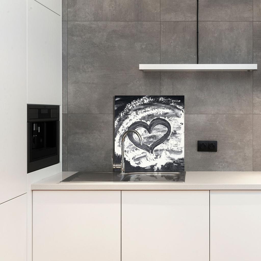 GLASPANEL FÜR DIE KÜCHE 60x65 Herz
