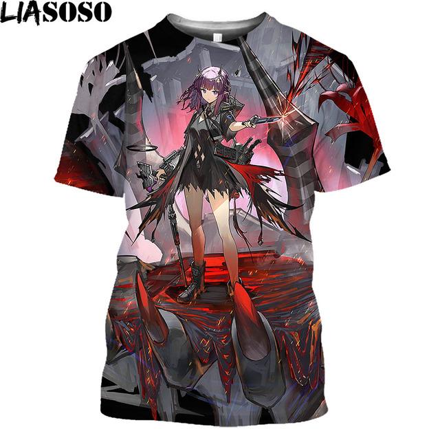 Anime Arknights 3D Printed T-Shirts Men Women Game Cosplay Sexy Gril Graphic Tee Casual O-Neck Summer Ovesized T-Shirt