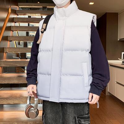 Autumn Stand-up Collar Vest Men's and Women's Warm and Versatile Casual Jacket Vest Sleeveless Cotton Vest