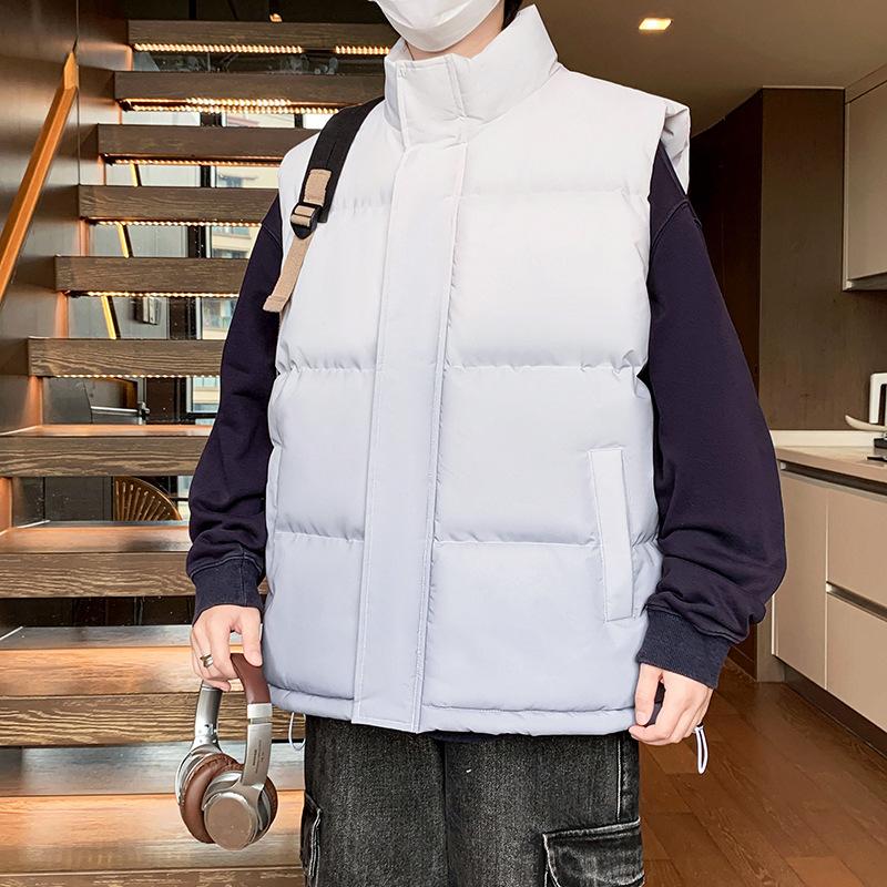 Autumn Stand-up Collar Vest Men's and Women's Warm and Versatile Casual Jacket Vest Sleeveless Cotton Vest
