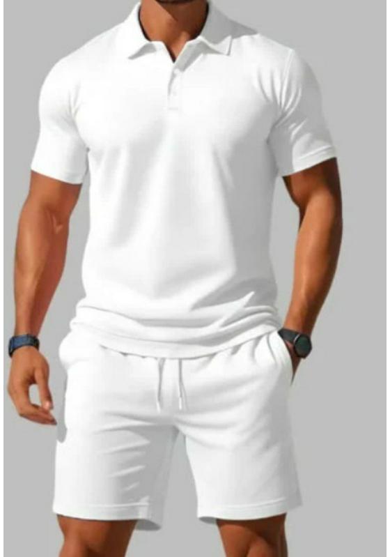 Premium Loose-Fit Versatile Short-Sleeve Polo Shirt and Shorts Summer Set