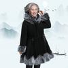 European and American winter new imitation mink fur coat hooded medium and long mother clothing medium and old coat large size women's clothing