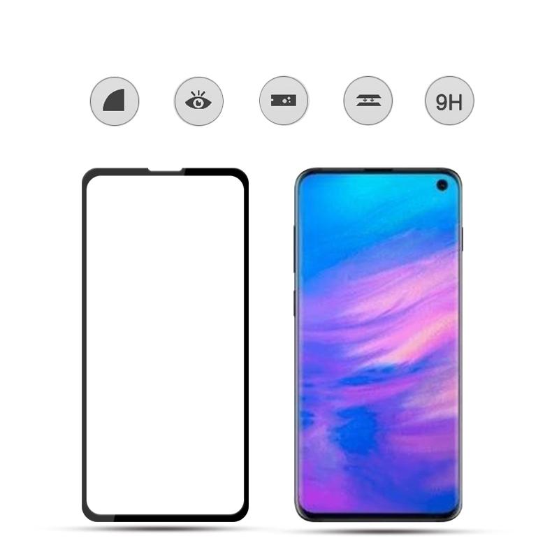

MOCOLO Silk Printing Anti-explosion Tempered Glass Full Size Screen Protector [Full Glue] for Samsung Galaxy S10e Black