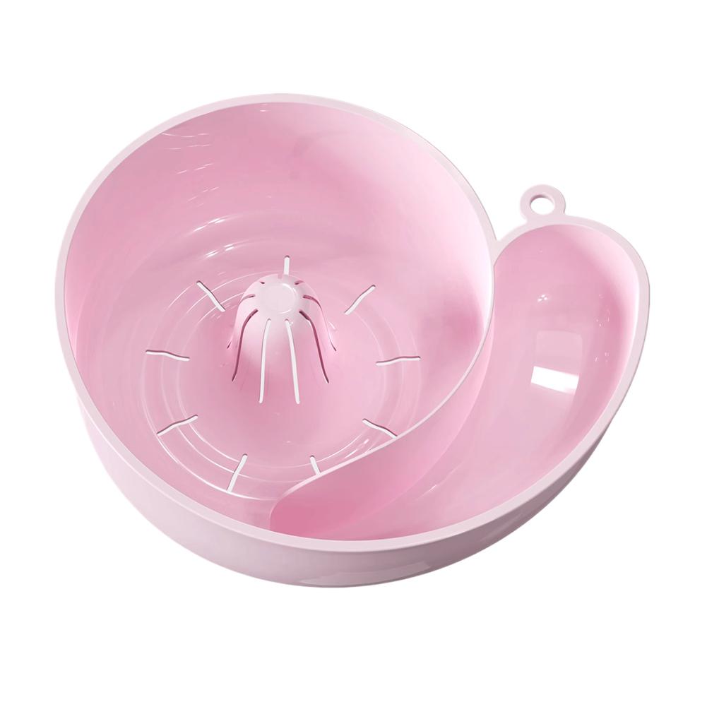 Snail Shape Drain Automatic Cleaning Basket Hand Wash Free Fruit Plate Filter Vegetable Washing Basin Household Kitchen Essentia