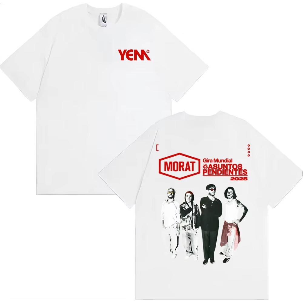 Band Morat Asuntos Pendientes Album 2025 Tour T-shirt Men's Women Harajuku Hip Hop Rock T Shirts Cotton Casual Oversized T-shirt