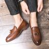 Trend Casual Business Leather Shoes For Men Slip On Leather Loafers Man Classic Tassel Formal Social Shoes Male Dress Loafers