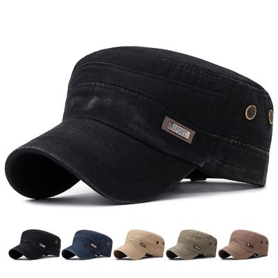 Spring Autumn Military Caps Men Outdoor Cotton Sunshade Flat Cap Hat Trucker Snapback Baseball Cap Army Visors Hat Peaked Cap