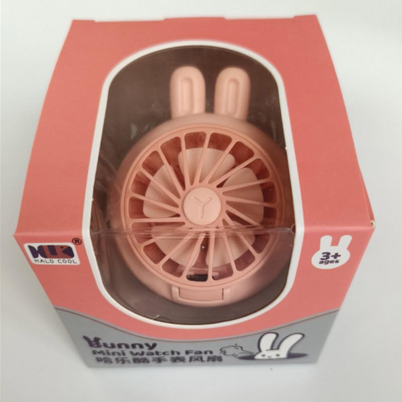 Desene animate încheietura mâinii mic ventilator mut USB încărcare student mini portabil curea jucărie cadou fani drăguț colorat iluminat aparate de răcire