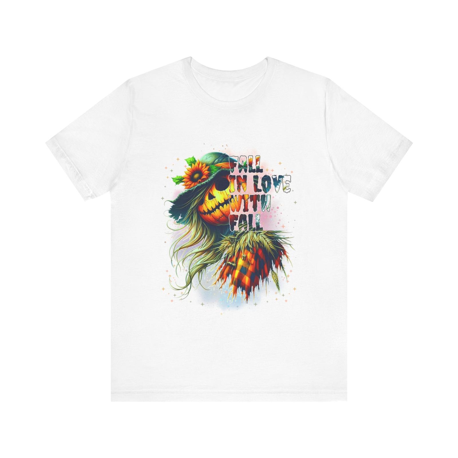Scarecrow: Fall In Love With Fall Spooky Unisex Bella + Canvas T-Shirt S разноцветный