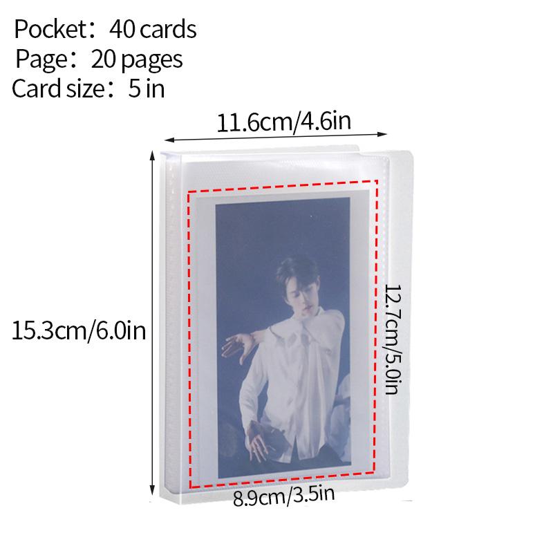 Transparent Binder Photo Album Ins Photocard Storage Sticker Card Collect Book Kpop Idol Photocard Holder Loose-leaf Card Holder