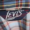 Levi's 70s vintage Check Pattern Long sleeve shirt L blue Men's Used