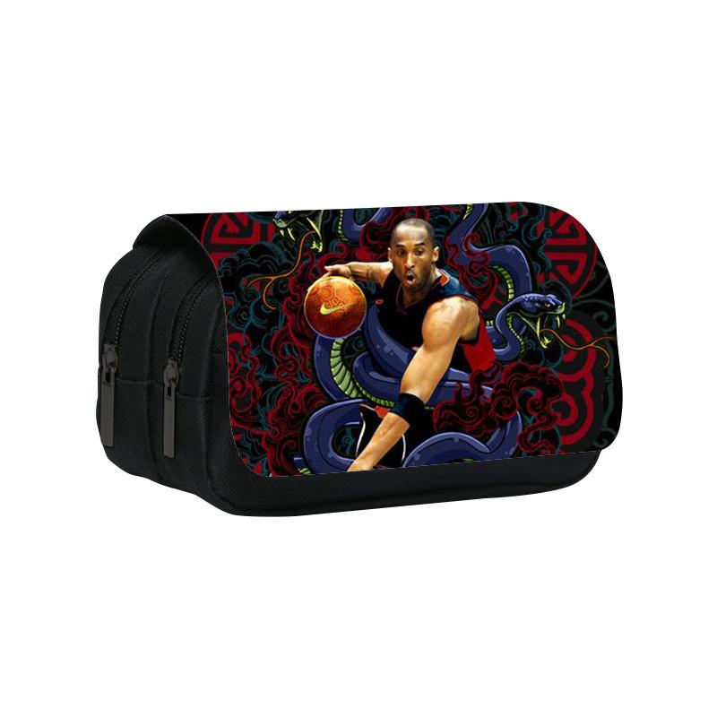 

Kobe Bryant Double Layer Pencil Case With Nylon Material For Students And Nba Fans 30