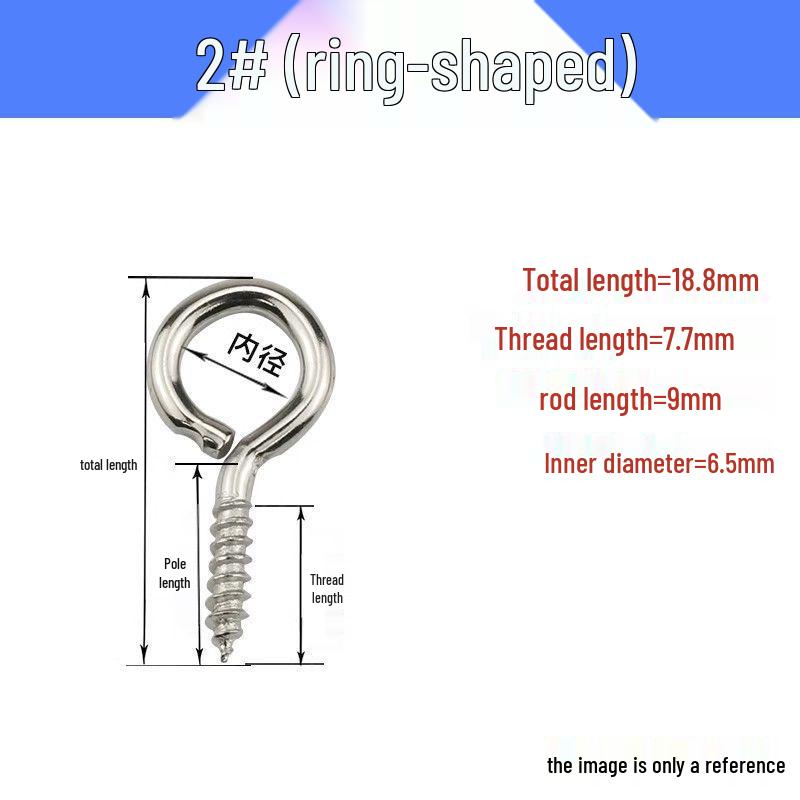 Nickel-Plated Self-Tapping Eyelet Hook Screw