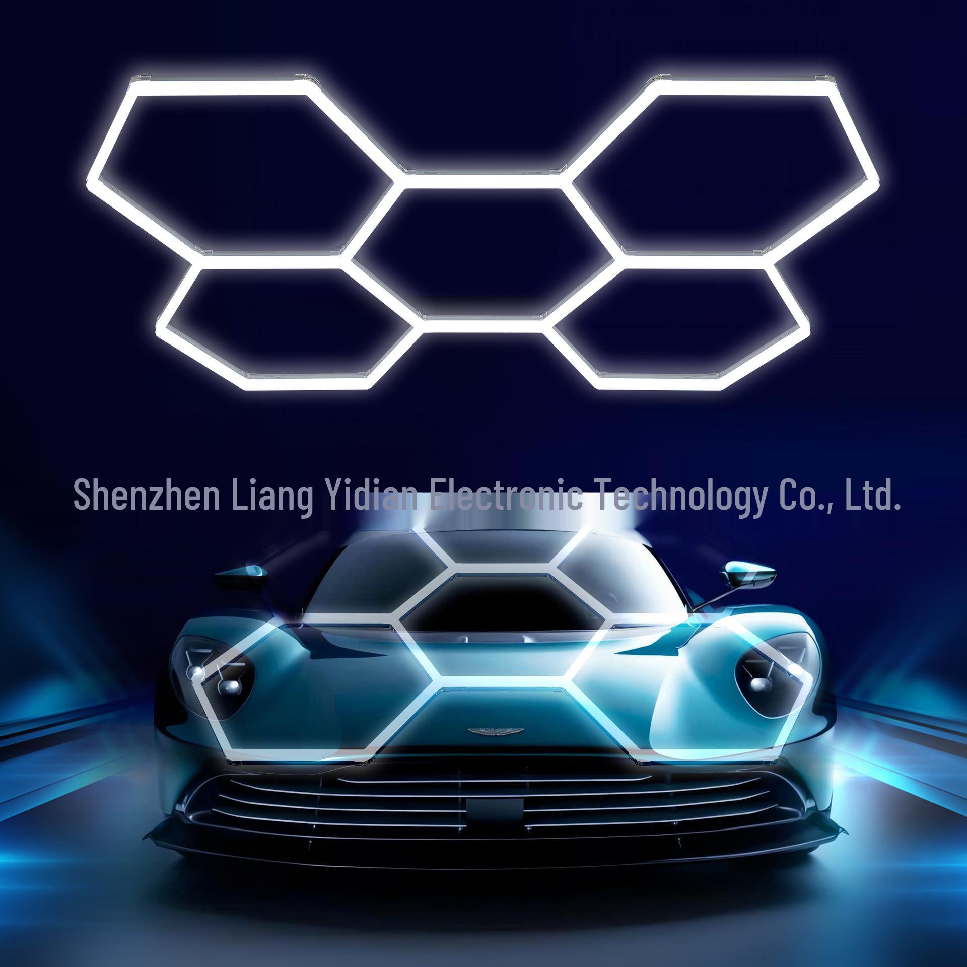 

Шестигранне LED стільникове світло для гаража, автомийки, детейлінгу, спортзалу та салону краси White Light [1 Hole] Honeycomb