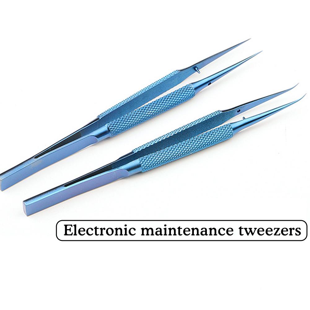 Titaniumlegering Pincet Reparatiegereedschap 14cm 0.15mm Rand Precisie Pincet Voor Mobiele Componenten Verwijderen Professioneel Vingerafdruk Pincet