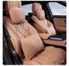 Premium Maybach S-Class Headrest & Breathable Lumbar Support Cushion