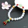 2026 White Chalcedony Bracelet Agate Lotus Seedpod Tassel Jewelry Factory Live Delivery S2041103