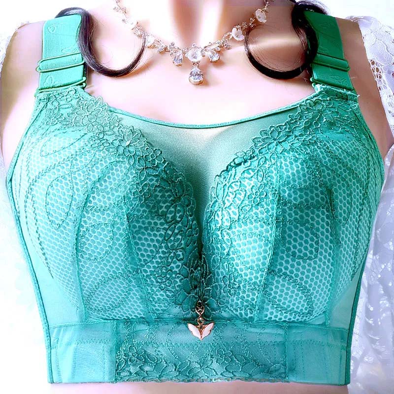 Large Size Thin Section No Steel Ring Underwear Women Receive Auxiliary Breasts 6-breasted Breathable Bra Gathered On The Support Full Cup Bra CDE