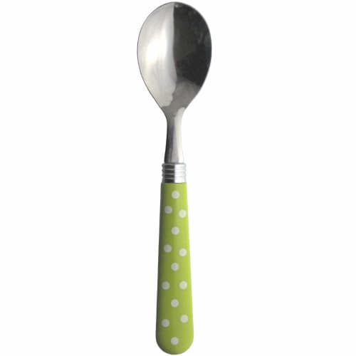 Nagao Tsubame-Sanjo Color Dot Lunch Spoon/Fork, Green, Made In Japan