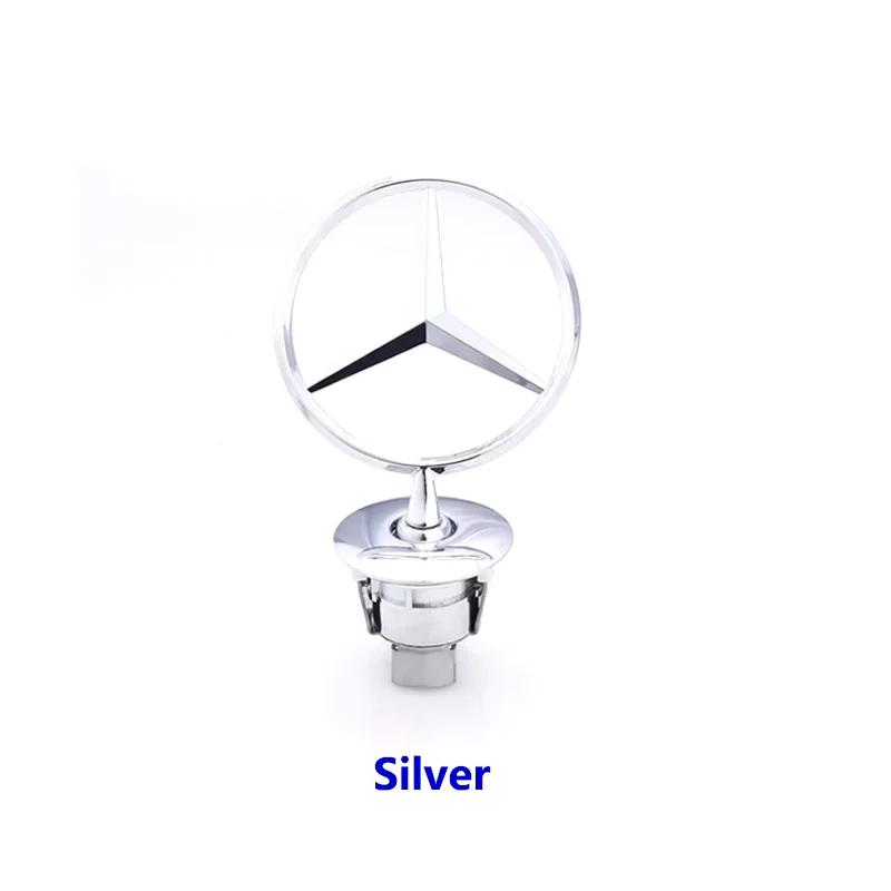 Car Sticker 1Pcs 44mm 3D Zinc Alloy Car Front Hood Emblem Bonnet Label Badge for Mercedes Benz W204 W210 W220 W212 C180 C200 Car