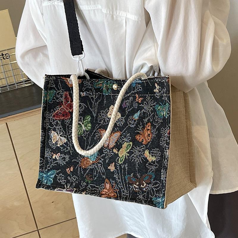 Korean INS Canvas Bag Women's New Trendy and Fashionable Shoulder Bag Women Ins Fashionable and Versatile Handbag