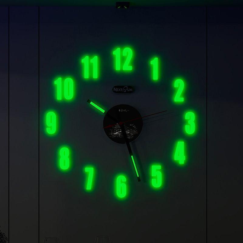 Creative 3D Paste Your Own Digital Clock Hole-free Living Room Home Wall Clock Watch Gift Home Decoration