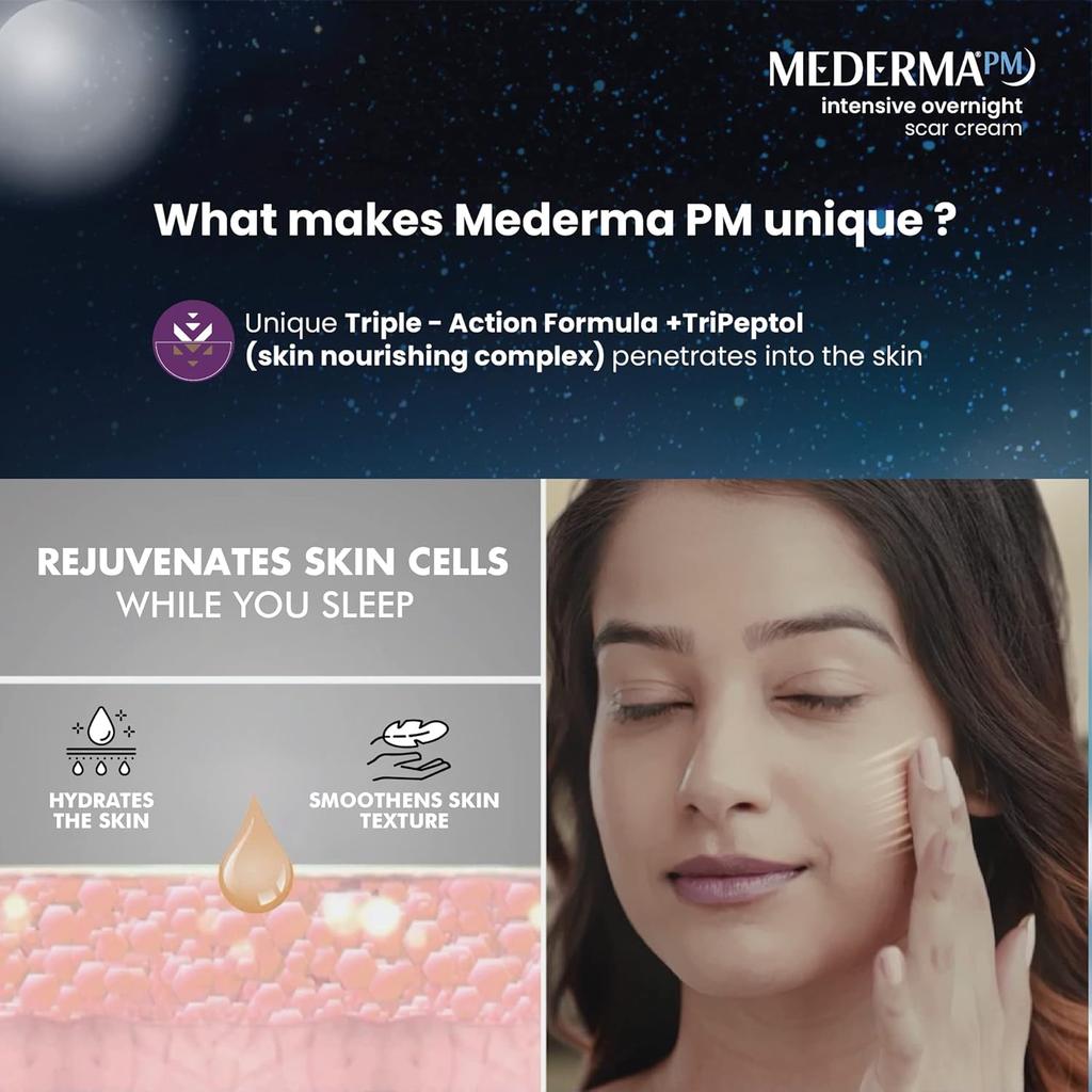 Mederma PM Acne Scar Removal Cream 10g | Overnight Scar Repair & Skin Renewal Formula