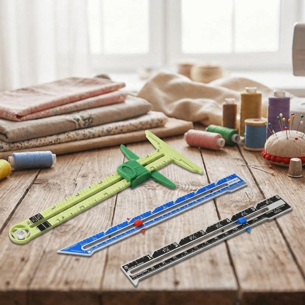 5-in-1 Patchwork Ruler Multifunctional Tailor Ruler Measuring Tool Measuring Sewing Tool  Home DIY