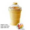 2 in 1 Ice Mold and Water Bottle Food-Grade Silicone Foldable Ice Ball Cup BPA-Free Portable Travel Tumbler for Outdoor Camping