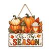 Front Door Welcome Sign Fall Wooden Hanging Sign, Autumn Scarecrow & Pumpkin Maple Leaf Entryway Ornament Hanger, Harvest Thanksgiving Decor,