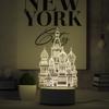 Customize Acrylic 3D Illusion LED Warm White Night Light for Living Room Kids Bedroom Decorative Lamp with USB Power