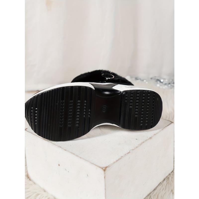 Snow Boots Women 2025 Winter New Flip Flop Short Tube Padded Warm Boots