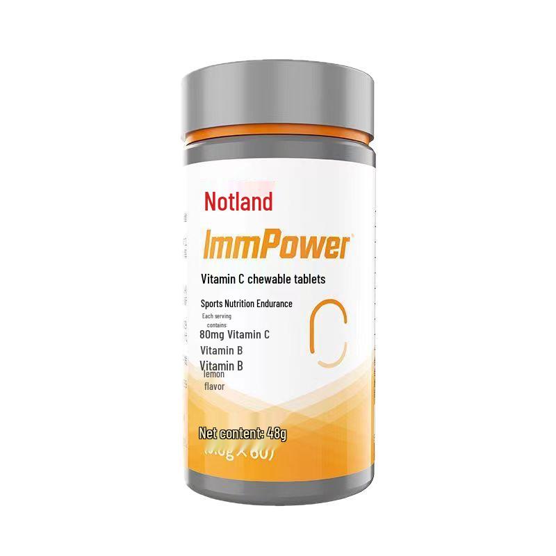 Nott/Land Vitamin C Chewable Tablets with B1 & B2 - 60 Tablets for Teens & Adults, Genuine Product