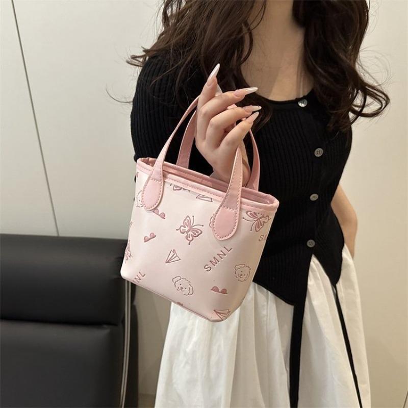 Pink Bucket Bag, Women's  New High-end Atmosphere, Small Man, High-end Sense, Light Luxury, Niche Messenger Bag