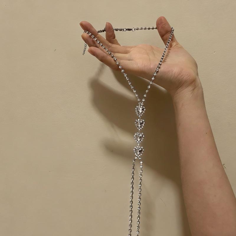 {Winter4} Sexy Rhinestone Chest Chain Harness Waist Chain Breast Belly Body Jewelry Necklace For Women Party Clothing Access