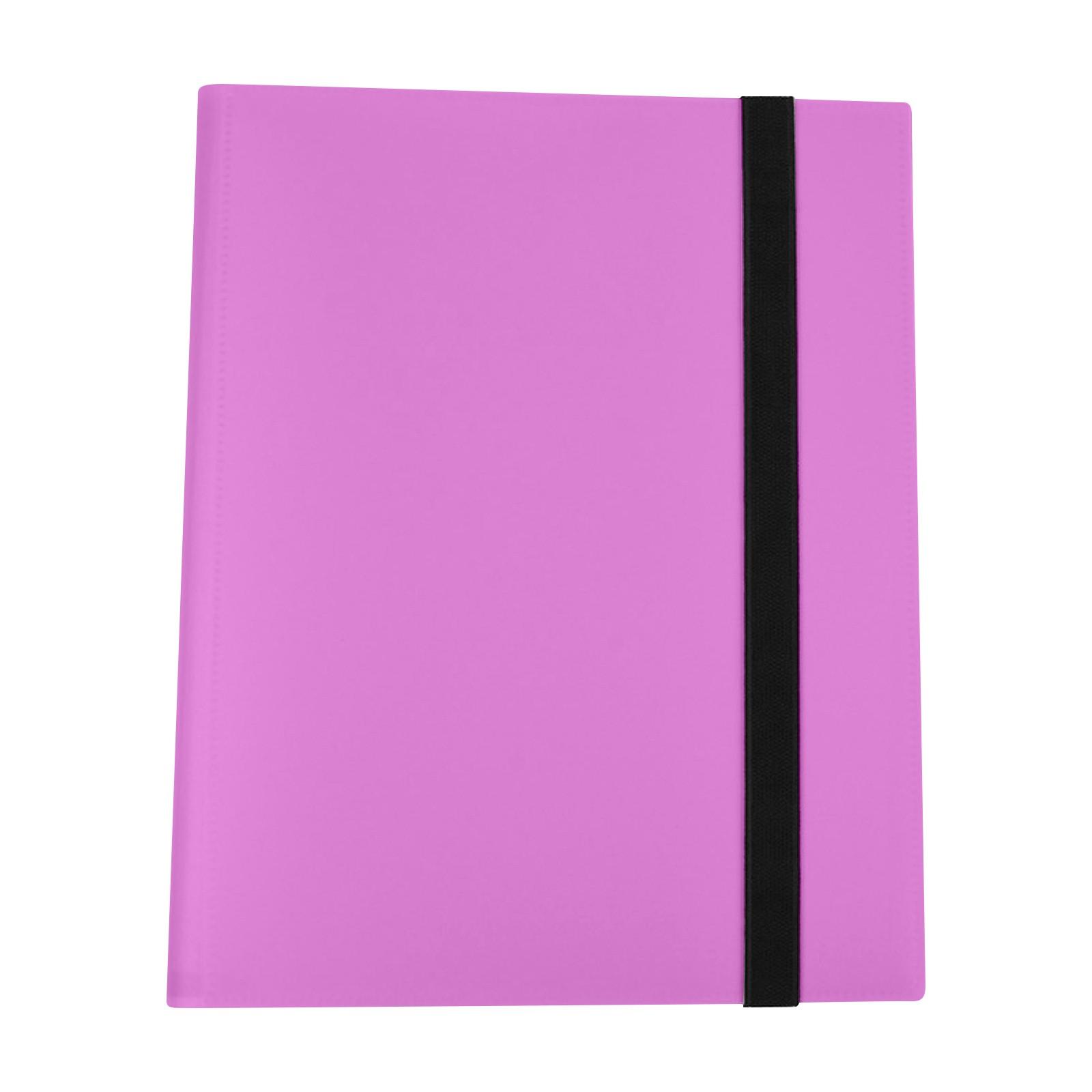 

Папка-переплет для карточек с 9 карманами для коллекционных карточек, с боковой загрузкой на 360 градусов, спортивная карточная книга, папка для карточек, альбом для карточек, держатель для карточек One Size горячий розовый