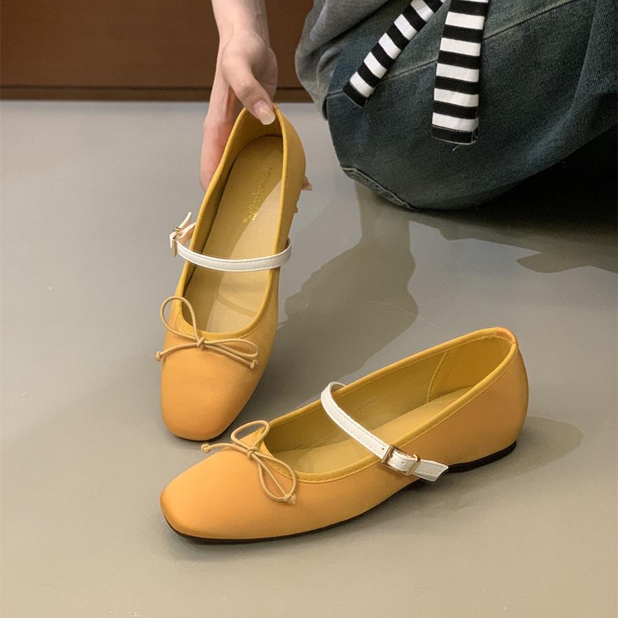 

Мода Bailamos Новый Бренд Женские Балетки Круглый Носок Мелкие Слипоны Женские Повседневные Балетки Мягкая Кожа Элегантные Балетки Mujer 39 жёлтый