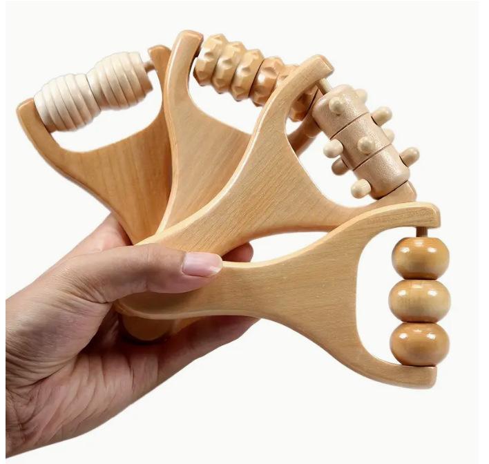 

4 шт. Массажные ролики для шеи, роликовый массажер для триггерных точек, роликовый массажер для мышц спины, лица, талии, ног, рук