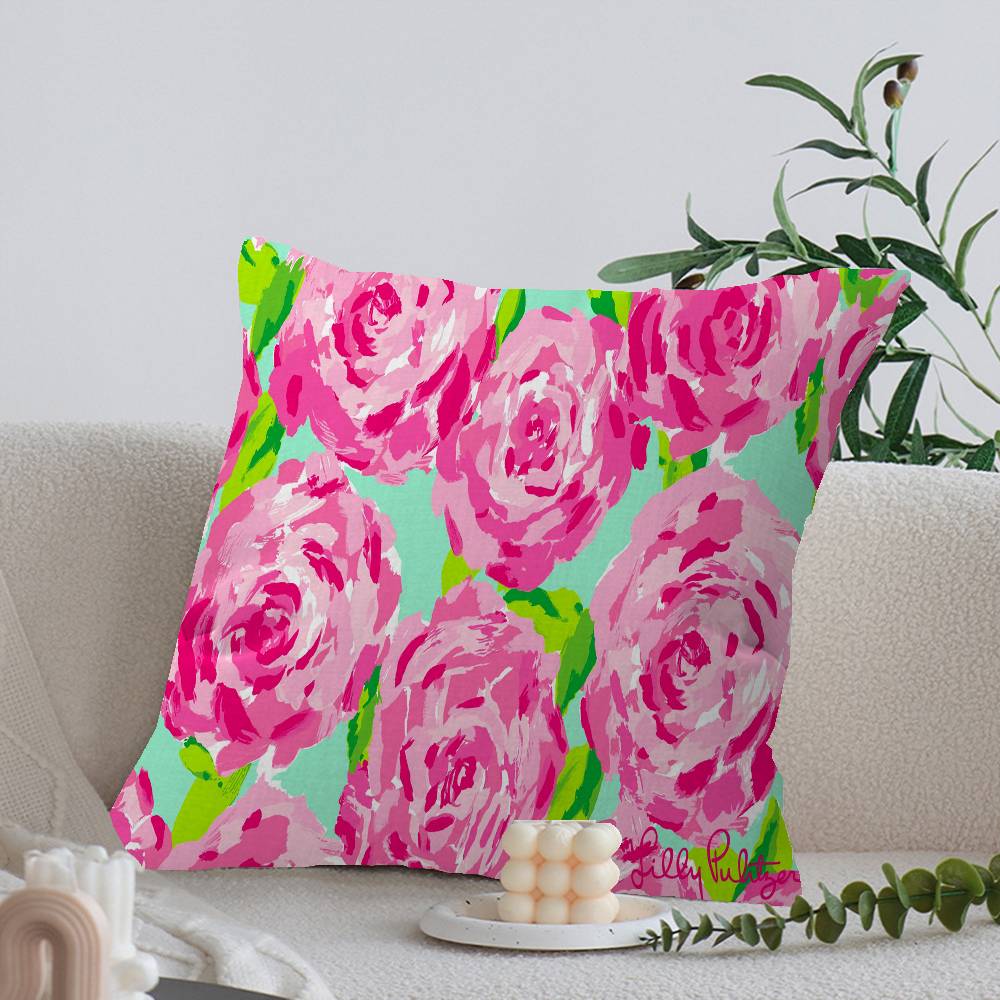 Fashion L-Lilly pulitzer Anime Personalized Pillow Cover Kids Bedroom Wild Party Decor Pillowcase kid Birthday shower Gift