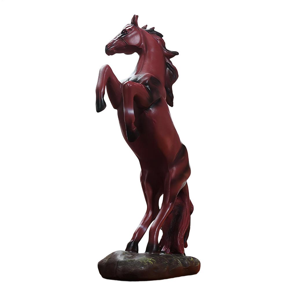 Rote Pferde Statue Ornament 2026 Chinesisches Neujahr Sammlerfigur Feng Shui Harz Rotes Pferd Dekor Reichtum Glück Handwerk