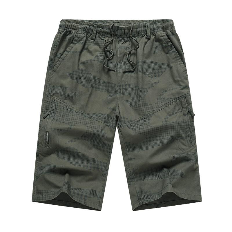 Classic Cargo Shorts Men Zipper Pocket Casual Knee Shorts Loose Straight Cotton Work Shorts Man Clothes