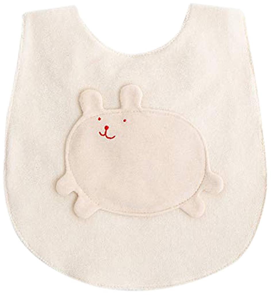 Pompkins BABY Organic Cotton Bib and Dog Made In Japan Y-1083 100% [Rabbit, Bear, Series] (Rabbit (Natural))