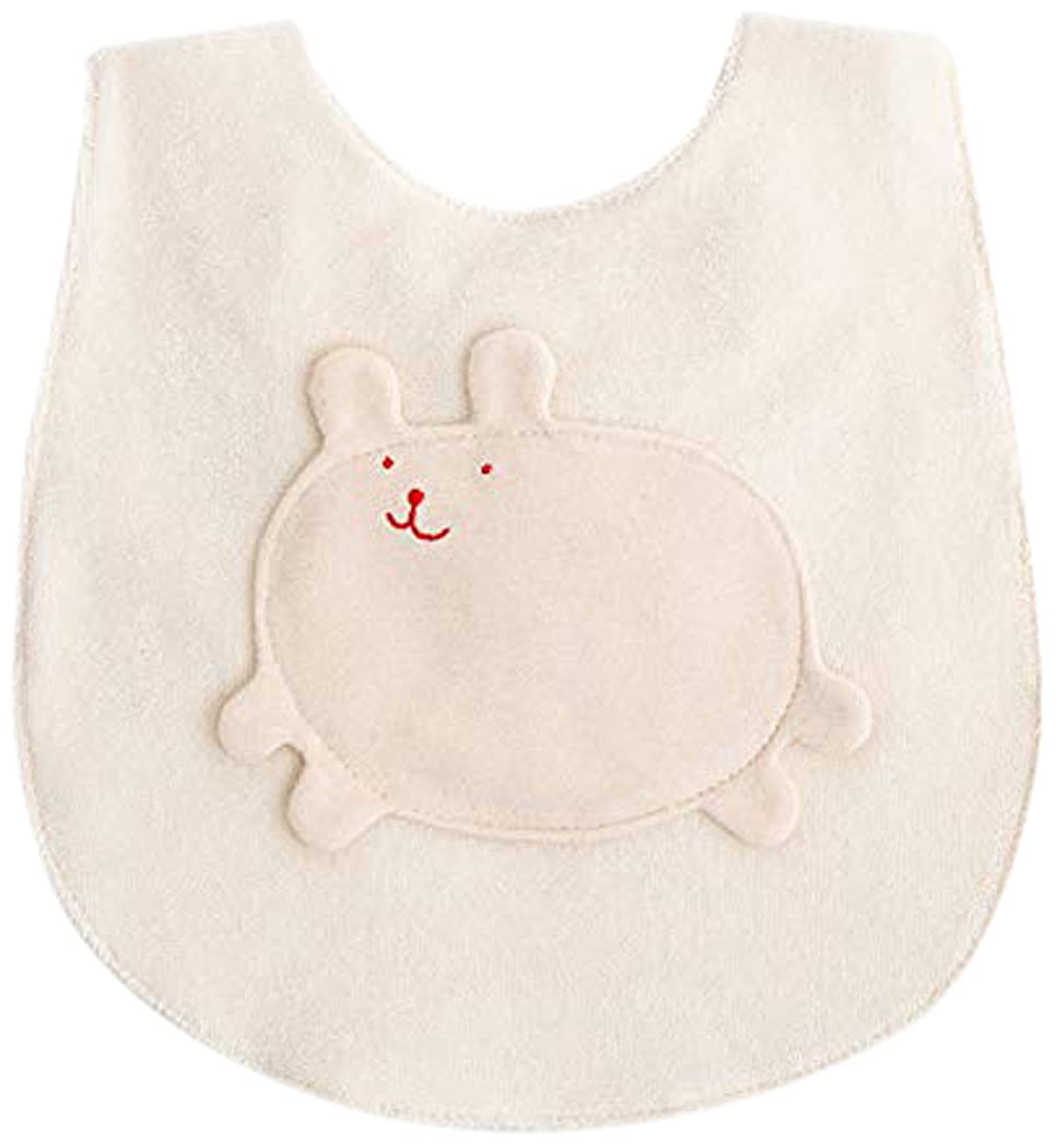 

pompkins BABY Organic Cotton Bib and Dog Made in Japan Y-1083 100% [Rabbit, Bear, Series] (Rabbit (Natural))
