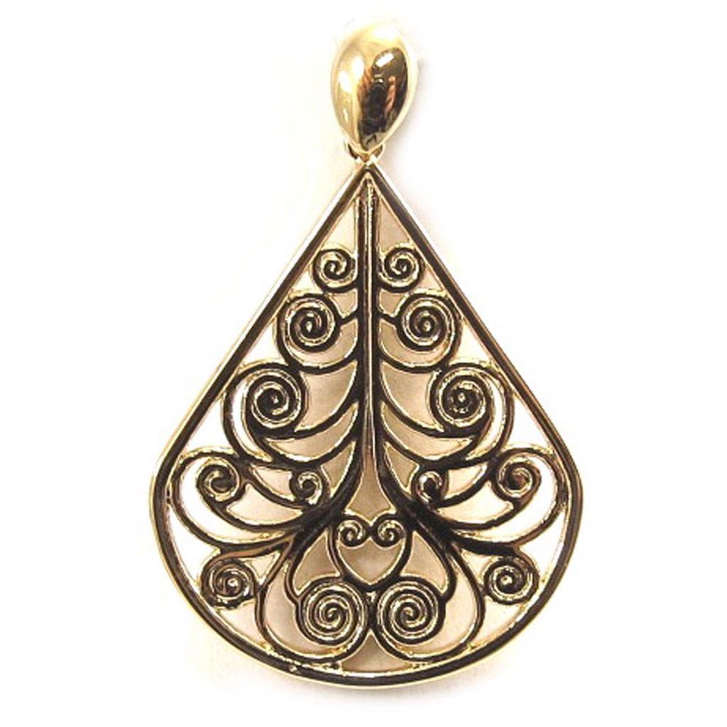 Les Trésors De Lily [L1276] - Pendentif Plaqué Or 'Carmen' doré - 26x22 mm