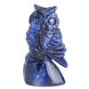 Sodalite Owl Sculpture Shipped As Natural Stone Good Luck Interior Height - One-of-a-kind, Is. Ornament, Handmade, Charm, Decor, 65mm,
