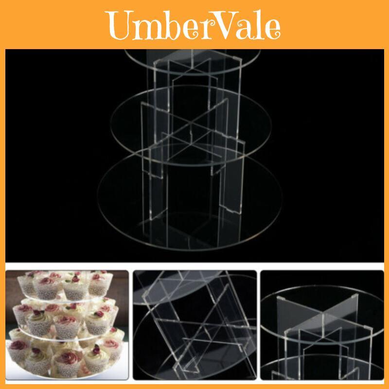 Elegant Clear Acrylic Cake Stand Multi-layer Display For Wedding And Birthday