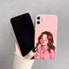 Cartoon Girl Pattern Phone Case For iPhone17,16,15,14,13,12,11 Plus,Pro Max Soft Transparent Cover